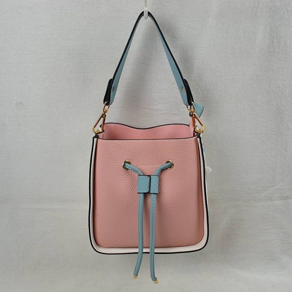 2N1 Drawstring Single Handle Bucket Shoulder/Tote Bag with Pouch